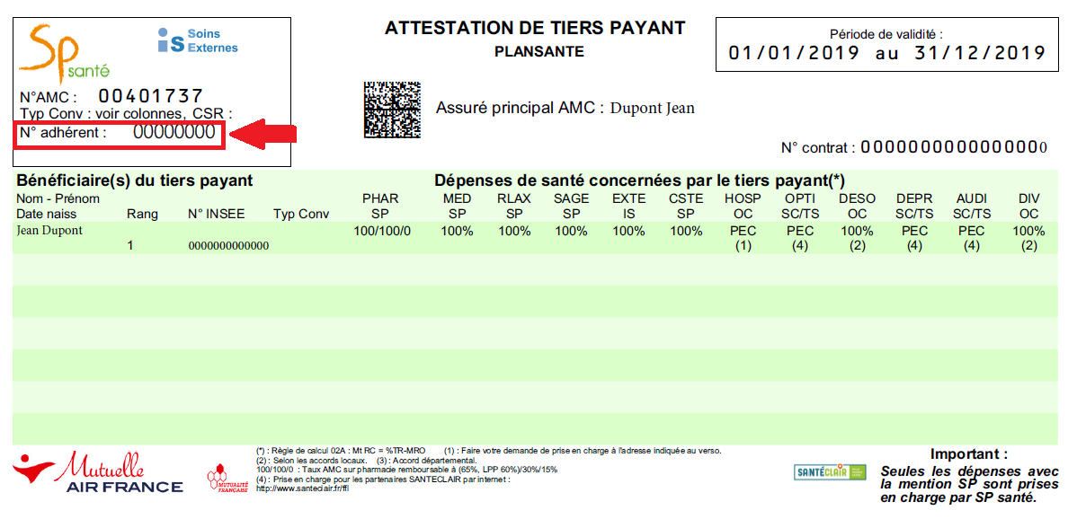 numéro de sécurité sociale | MNPAF